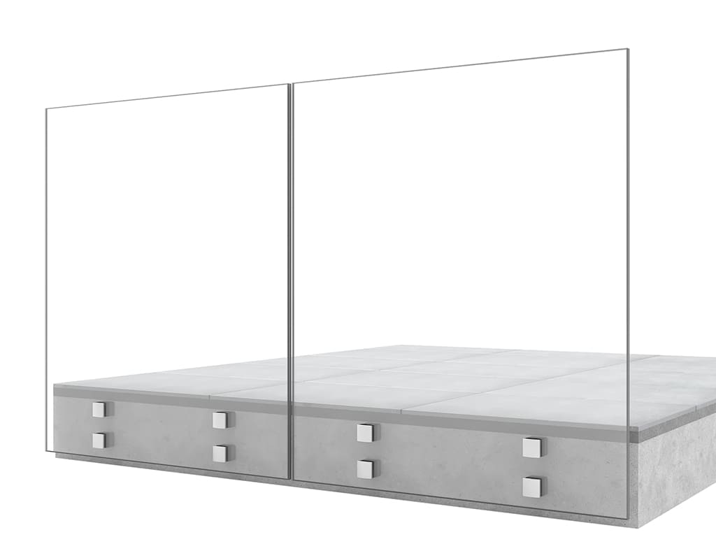 Garde-corps terrasse GLASSFIT CC-772 vue de face